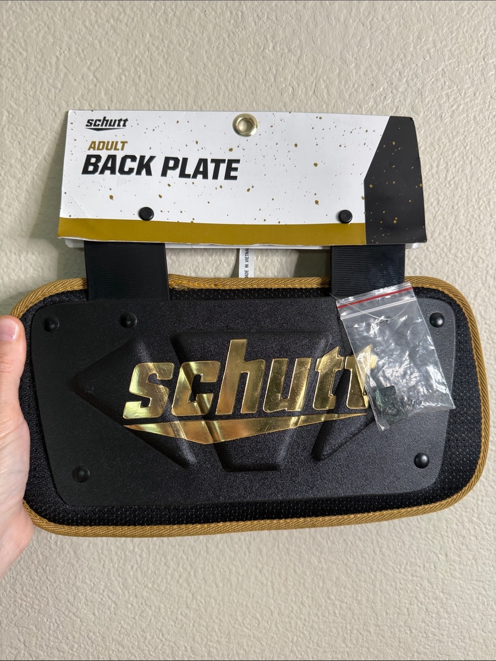 Schutt backplate SMU Varsity football New black gold